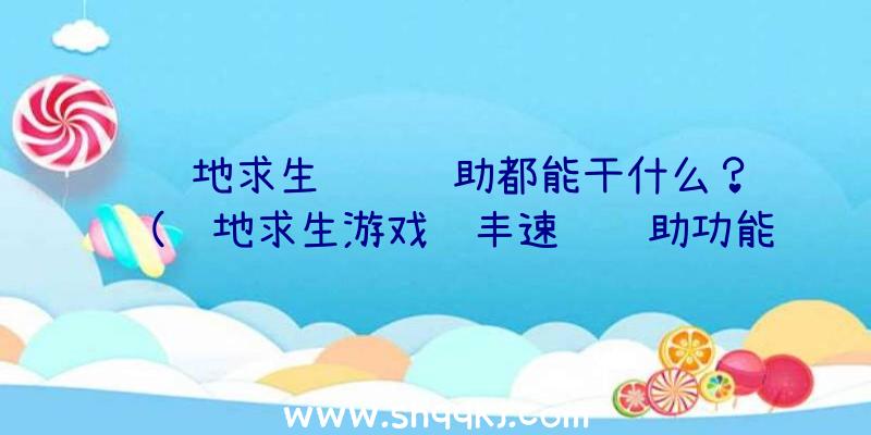 绝地求生顺风辅助都能干什么？（绝地求生游戏顺丰速递辅助功能:透视